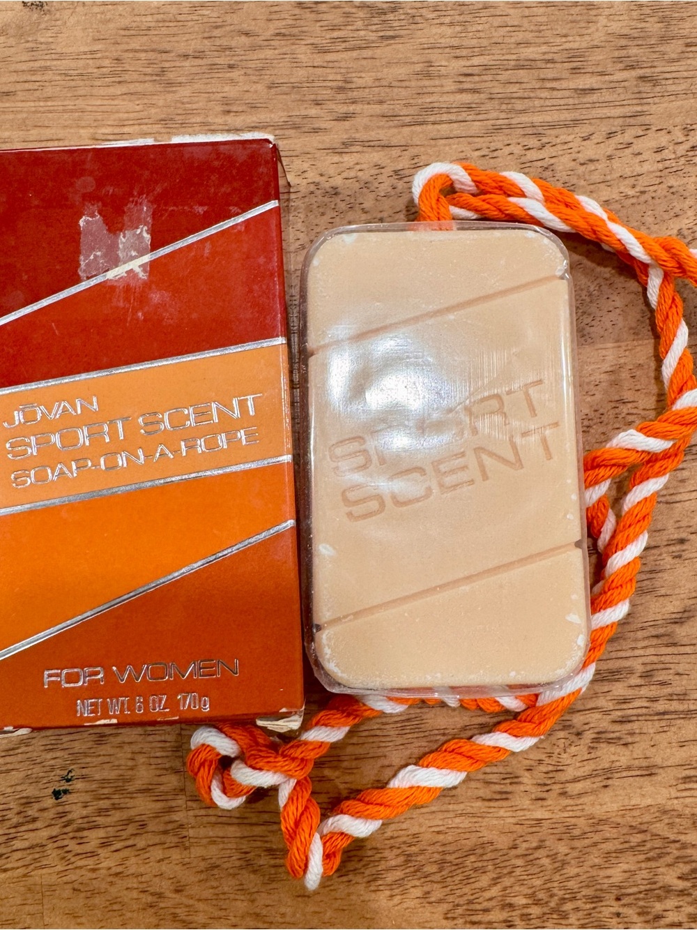 Vintage JOVAN Sport Scent Soap-On-A-Rope For Women 6 oz NIB